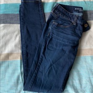 American Eagle Dark Wash Superstretch Jegging 8L